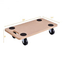 2 Pieces Platform Dolly Rectangle Wood Utility Cart