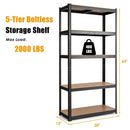 Adjustable Heavy Duty 4 Level Garage Tool Shelf Storage-Black