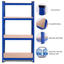 Adjustable Heavy Duty 4 Level Garage Tool Shelf Storage-Blue