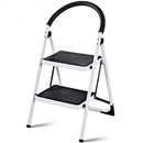 2.75 Ft Folding Step Stool with Iron Frame & Anti-Slip Pedals for 330lbs Capacity