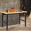 48" Adjustable Height Bamboo Steel Frame Workbench