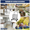 Portable Folding Shopping Cart Utility for Grocery Laundry-Black