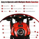 Aprilia Licensed Electric Toddler Ride-On Motorbike with Training Wheels and LED Lights-Red