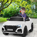 12 V Licensed Audi Q8 Kids Cars to Drive with Remote Control-White