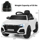 12 V Licensed Audi Q8 Kids Cars to Drive with Remote Control-White