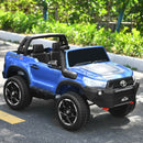 2*12V Licensed Toyota Hilux Ride On Truck Car 2-Seater 4WD with Remote Painted Blue