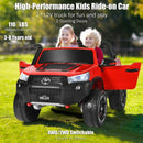 2*12V Licensed Toyota Hilux Ride On Truck Car 2-Seater 4WD with Remote Painted Red