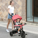 4-In-1 Baby Tricycle Kids Stroller with Adjustable Push Handle-Pink