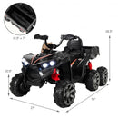 Kids Battery-Powered Ride-On Toy with 4WD-Black