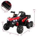 Kids Battery-Powered Ride-On Toy with 4WD-Red