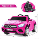 12V Mercedes-Benz SL500 Licensed Kids Ride On Car with Remote Control-Pink