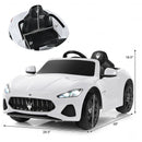12V Kids Ride On Car Licensed Maserati GranCabrio with Remote Control-White
