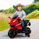 6V Kids Ride on Motorbike with Training Wheels and Music-Red