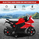 6V Kids Ride on Motorbike with Training Wheels and Music-Red