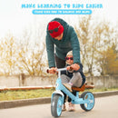 Kids Balance Training Bicycle with Adjustable Handlebar and Seat-Blue