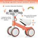 Baby Balance Bike with Adjustable seat and Handlebar for 6 - 24 Months-Pink