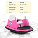 6V Kids Ride On Bumper Car Vehicle 360-degree Spin Race Toy with Remote Control-Pink