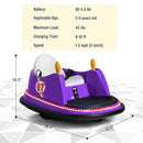 6V Kids Ride On Bumper Car Vehicle 360-degree Spin Race Toy with Remote Control-Purple