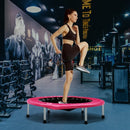 38" Mini Folding Trampoline Portable Leisure Fitness Backboard-Pink