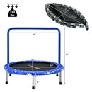 36" Kids Trampoline Mini Rebounder with Full Covered Handrail -Blue