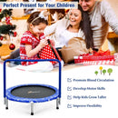 36" Kids Trampoline Mini Rebounder with Full Covered Handrail -Blue