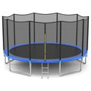 8-10-12-14-15-16 Feet Outdoor Trampoline Bounce Combo with Safety Closure Net Ladder-8 ft