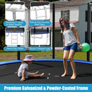 8-10-12-14-15-16Feet Outdoor Trampoline Bounce Combo with Safety Closure Net Ladder-10 ft
