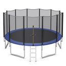 8-10-12-14-15-16Feet Outdoor Trampoline Bounce Combo with Safety Closure Net Ladder-16 ft