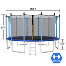 Outdoor Trampoline with Safety Closure Net-15 ft