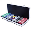 500 Chips Poker Dice Chip Set w- Silver Aluminum Case