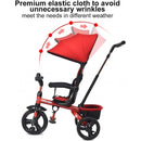 4-in-1 Kids Tricycle with Adjustable Push Handle-Red