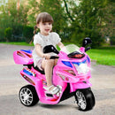 20-day Presell 3 Wheel Kids Ride On Motorcycle 6V Battery Powered Electric Toy Power Bicyle New-pink