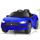 12 V Remote Control Maserati Licensed Kids Ride on Car-Blue