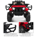 12V Kids Remote Control Riding Truck Car with LED Lights-Red