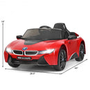 12V Licensed BMW Kids Ride On Car with Remote Control-Red