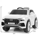12V Licensed AudiQ8 Kids Ride On Car-White