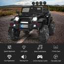 12V Kids Spring Suspension Ride On Truck-Black