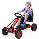 4 Wheel Pedal Powered Ride On with Adjustable Seat-Red