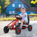 4 Wheel Pedal Powered Ride On with Adjustable Seat-Red