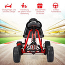 4 Wheel Pedal Powered Ride On with Adjustable Seat-Red