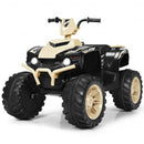 12V Kids Electric 4-Wheeler ATV Quad Ride On Car with LED Light-Yellow