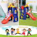 6-in-1 Freestanding Kids Slide with Basketball Hoop Play Climber