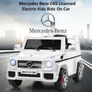 Mercedes Benz G65 Licensed Remote Control Kids Riding Car-White