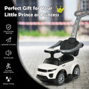Honey Joy 3 in 1 Ride on Push Car Toddler Stroller Sliding Car with Music-White