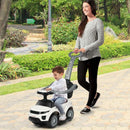 Honey Joy 3 in 1 Ride on Push Car Toddler Stroller Sliding Car with Music-White