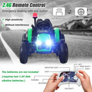 2 in 1 Electric 12V Kids Ride on Car Tractor with Remote Control LED Light Horn-Green