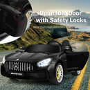 12V Kids Ride On Car Mercedes Benz AMG GTR with Remote and LED Lights-Black