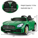 12V Kids Ride On Car Mercedes Benz AMG GTR with Remote and LED Lights-Green