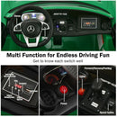 12V Kids Ride On Car Mercedes Benz AMG GTR with Remote and LED Lights-Green