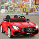 12V Kids Ride On Car Mercedes Benz AMG GTR with Remote and LED Lights-Red